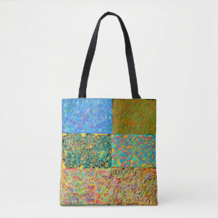 Tote Bag le sari d'art abstrait aiment le patchwork