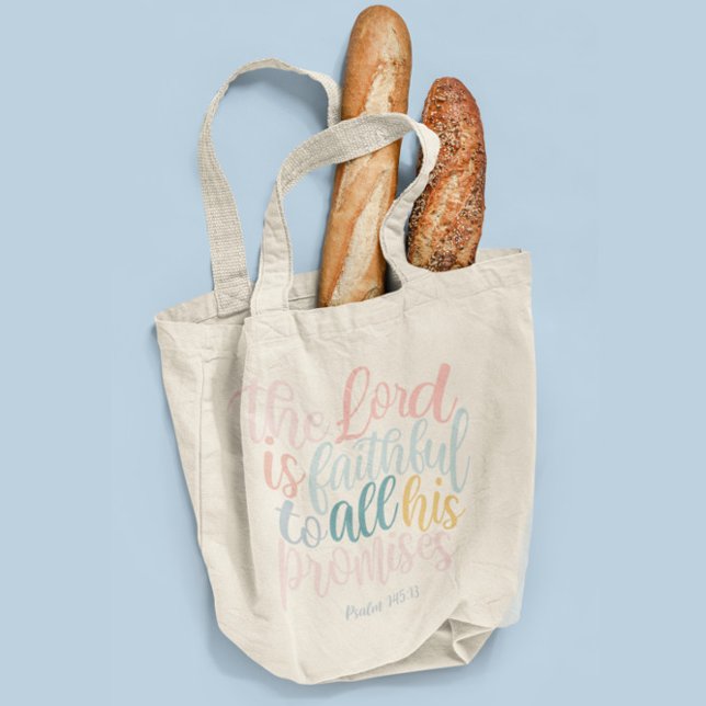 Tote Bag Le Seigneur est fidèle Écriture chrétienne Psaumes (Créateur téléchargé)