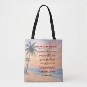 Tote Bag Le Seigneur Est Mon Berger Psaume 23 Sunset Beach