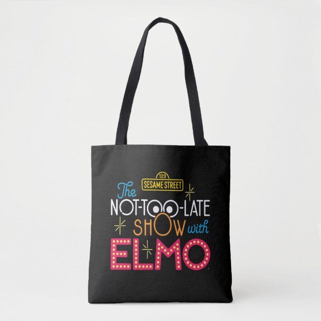 Tote Bag Le show pas trop tard avec Elmo (Devant)