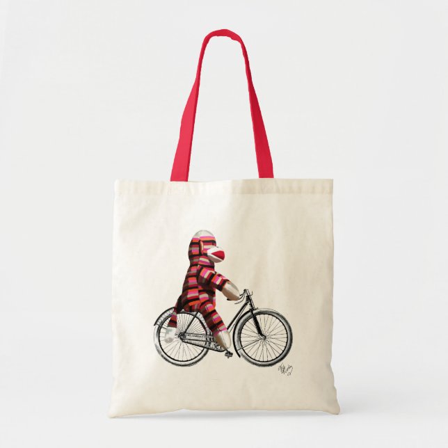 Tote Bag Le singe de choc sur vélo (Devant)