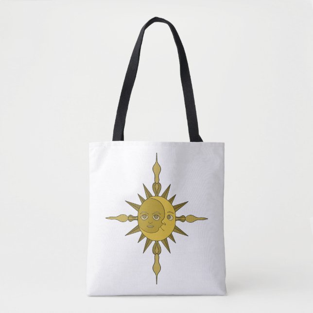 Tote Bag Le soleil et la lune (Devant)