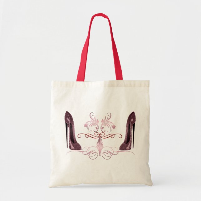 Tote Bag Le stylet rouge chausse l'art (Devant)