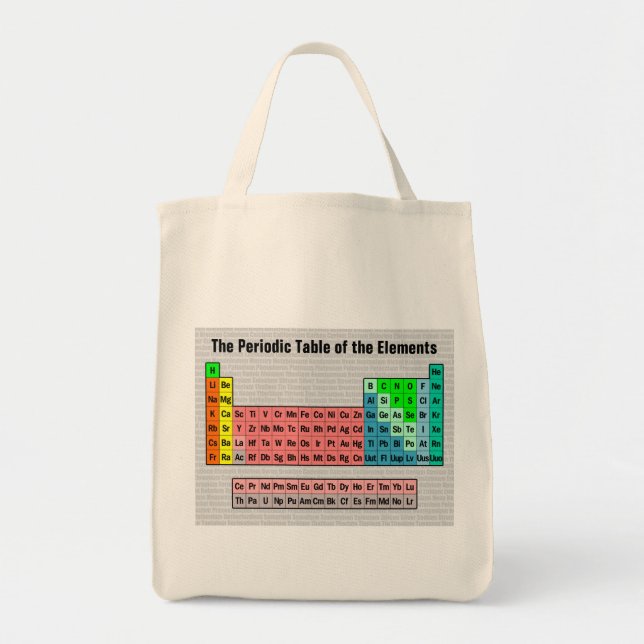 Tote Bag Le Tableau périodique (simple avec l'arrière - (Devant)