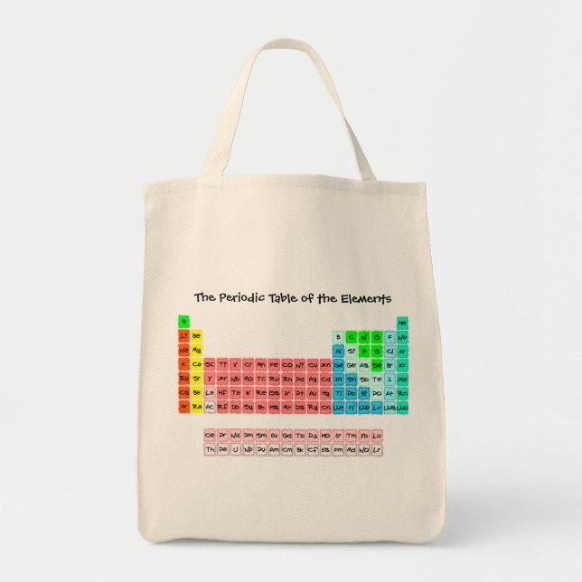 Tote Bag Le Tableau périodique (style manuscrit) (Devant)