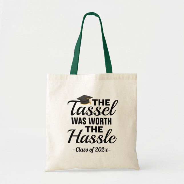 Tote Bag Le Tassel Vaut La Classe Hassle de 2022 (Devant)