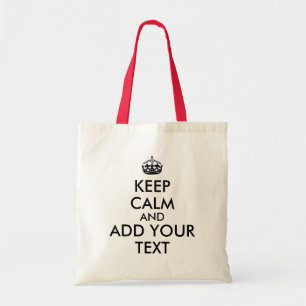 Tote Bag Le texte personnalisable gardent le modèle calme