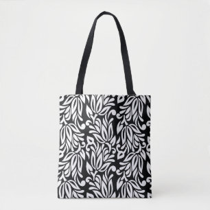 Tote Bag Le textile noir et blanc.