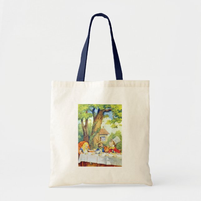 Tote Bag Le thé fou de chapeliers polychrome (Devant)
