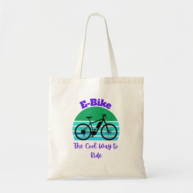 Tote Bag Le vélo électrique, la façon cool de rouler (Devant)