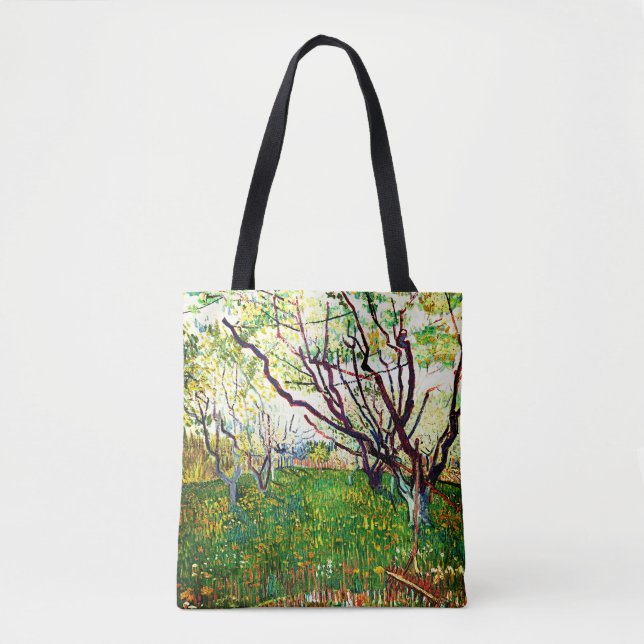 Tote Bag Le verger à fleurs (1888) par Vincent Van Gogh (Devant)