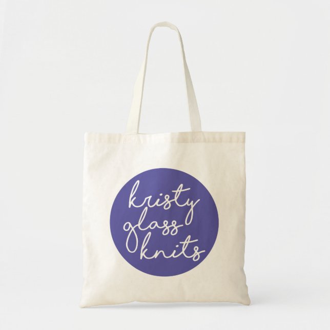 Tote Bag Le verre de Kristy tricote Fourre-tout - pourpre (Devant)