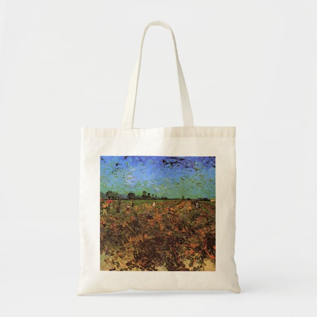Tote Bag Le Vignoble Vert par Vincent van Gogh (Devant)