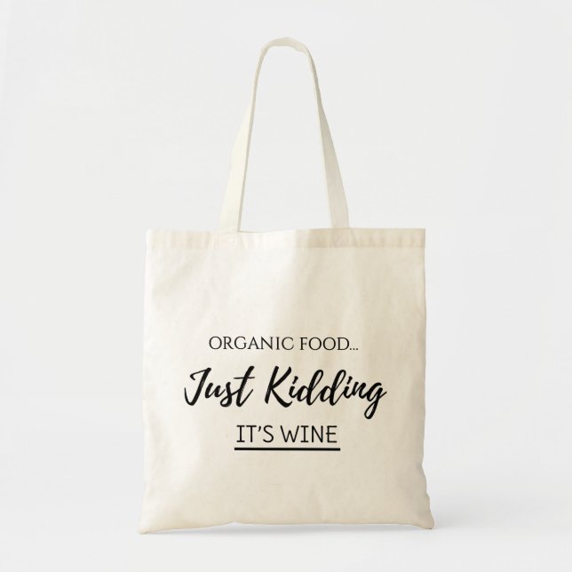 Tote Bag Le vin, c’est juste un gâteau (Devant)