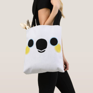 Tote Bag Le visage d'un cacatoès à huppe jaune