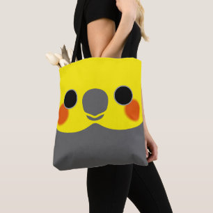Tote Bag Le visage d'un cockatiel mâle gris normal