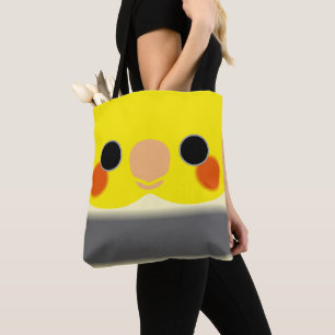 Tote Bag Le visage d'un cockatiel mâle pied