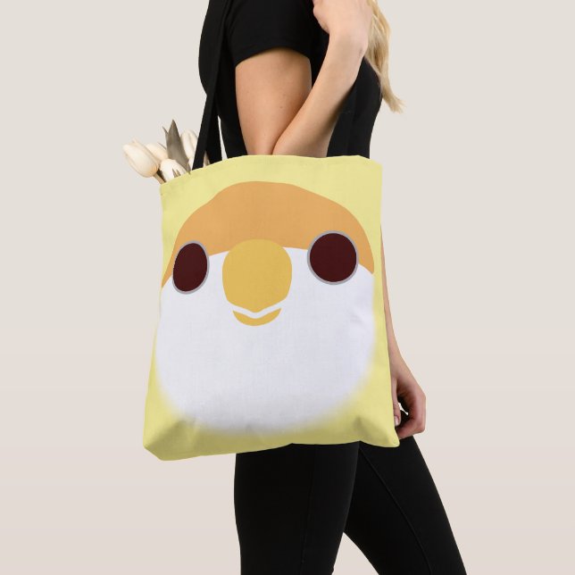 Tote Bag Le visage d'un inséparable à face rosée creamino (De près)