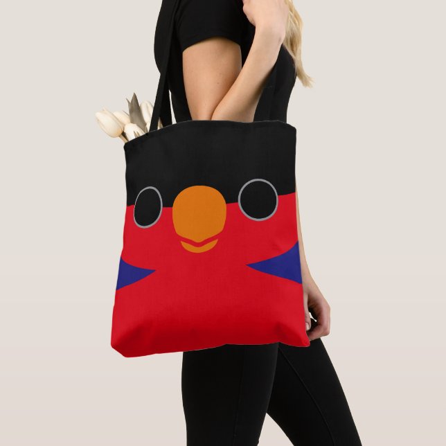 Tote Bag Le visage d'un lori à tête noire (De près)