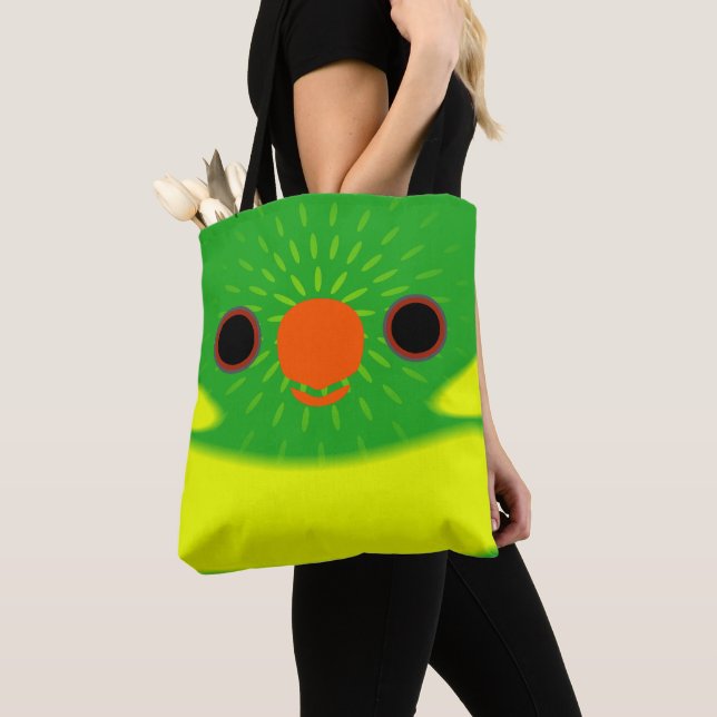 Tote Bag Le visage d'un loriquet à feuilles (De près)
