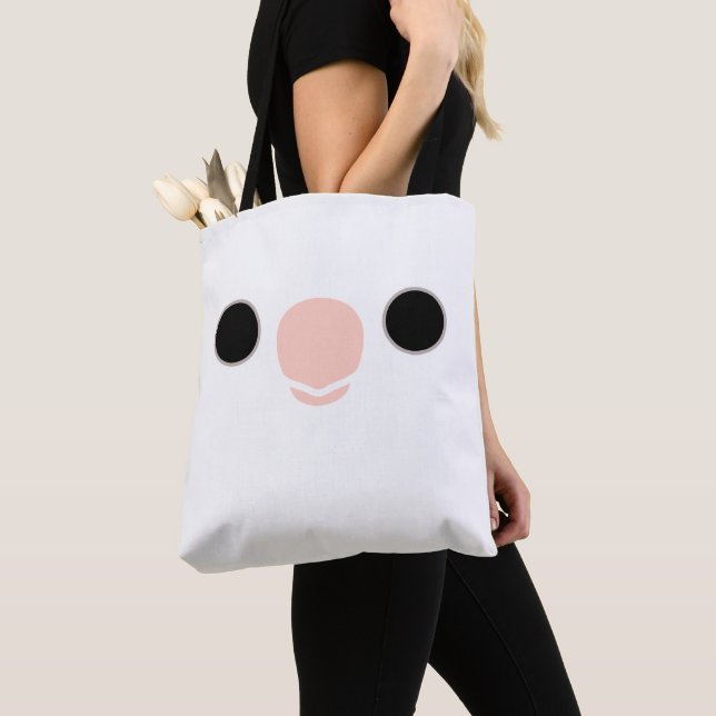 Tote Bag Le visage d'une perruche calopsitte à face blanche (De près)