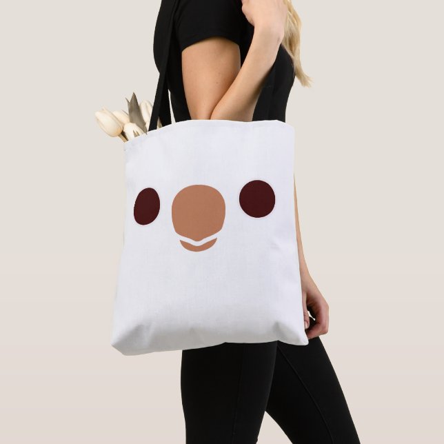Tote Bag Le visage d'une perruche moine albinos (De près)