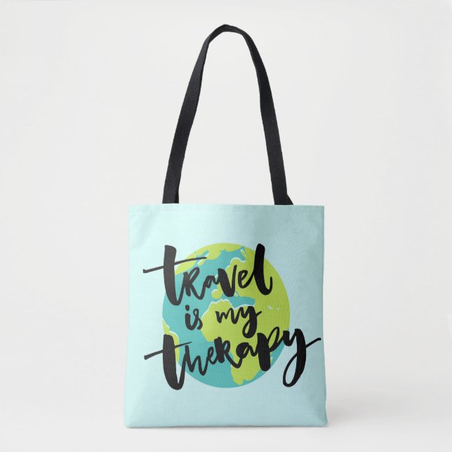 Tote Bag Le voyage est ma thérapie (Devant)