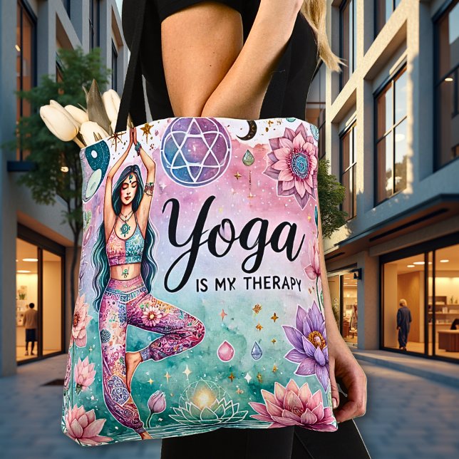Tote Bag Le yoga est ma thérapie (Créateur téléchargé)