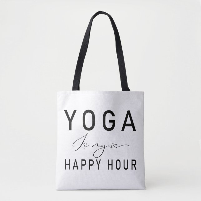 Tote Bag Le yoga est mon happy hour (Devant)