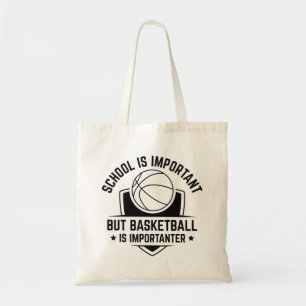 Tote Bag L'École Est Importante, Mais Le Basket Est Importa
