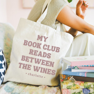 Tote Bag Lecteur de citation de club de livre drôle rose