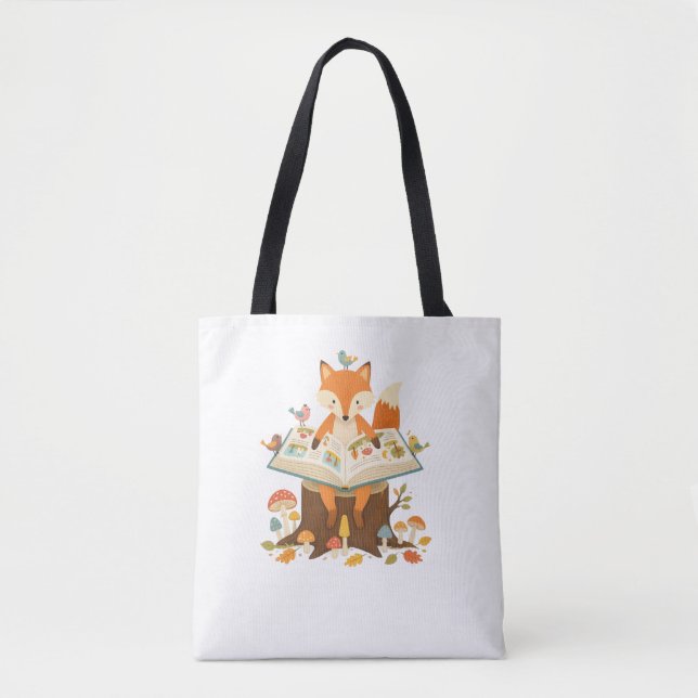 Tote Bag Lecteur de la forêt curieuse (Devant)