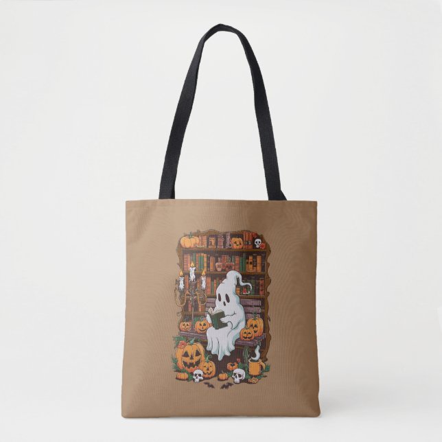 Tote Bag Lecteur de livre fantôme Lecture Lecteur de cadeau (Devant)