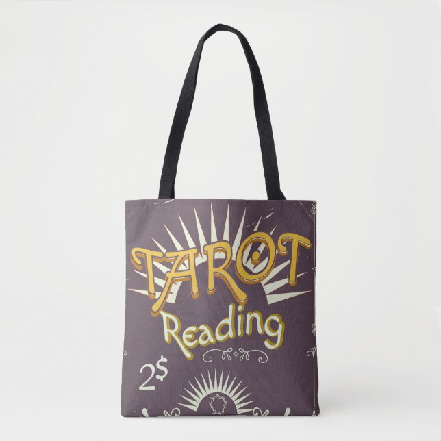 Tote Bag Lecteur de Tarot Impression vintage (Devant)