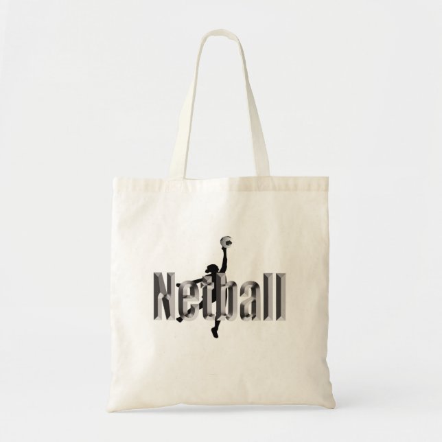 Tote Bag Lecteur Netball Et Nom Dimensionnel, (Devant)