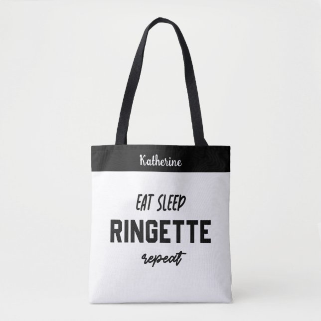 Tote Bag Lecteur Ringette Répéter la sonnette de veille per (Devant)