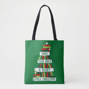Tote Bag Lecteurs et amateurs de livres Arbre de Noël