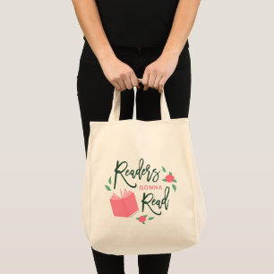 Tote Bag Lecteurs floraux livresques allant lire