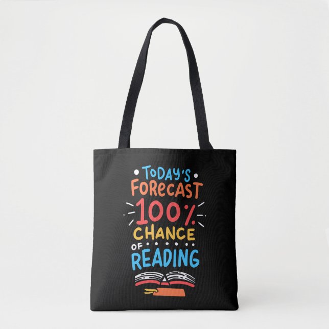 Tote Bag Lecture - 100% de chances de lecture (Devant)