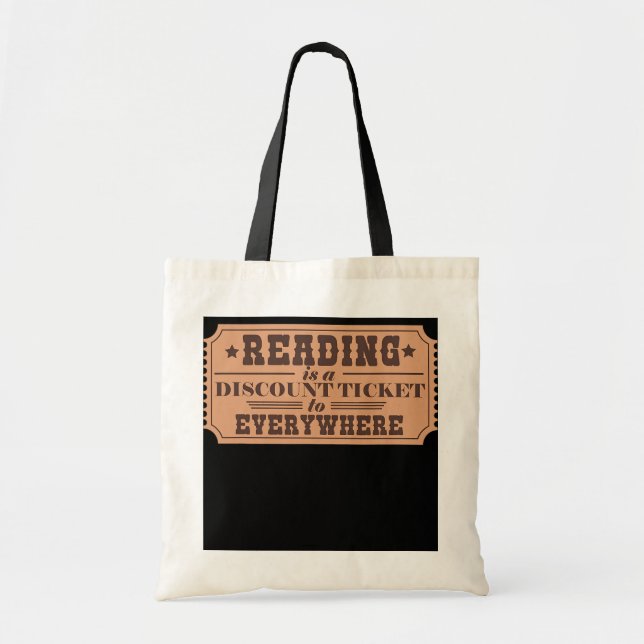 Tote Bag Lecture De Livre Lecture Est Un Billet De Remise P (Devant)