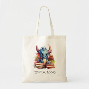Tote Bag *~* LECTURE dévorant LIVRES AP88 Baby Dragon