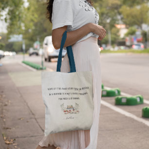 Tote Bag Lecture estivale amusante   Livre de monogramme