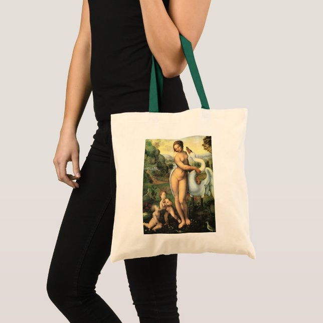 Tote Bag Léda et le Cygne de Léonard de Vinci (Devant (produit))