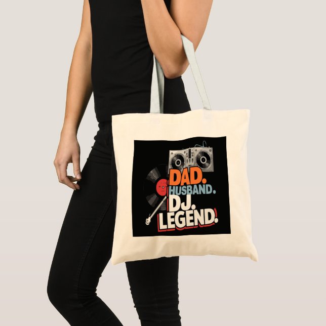 Tote Bag Légende de DJ Papa Marié (Devant (produit))