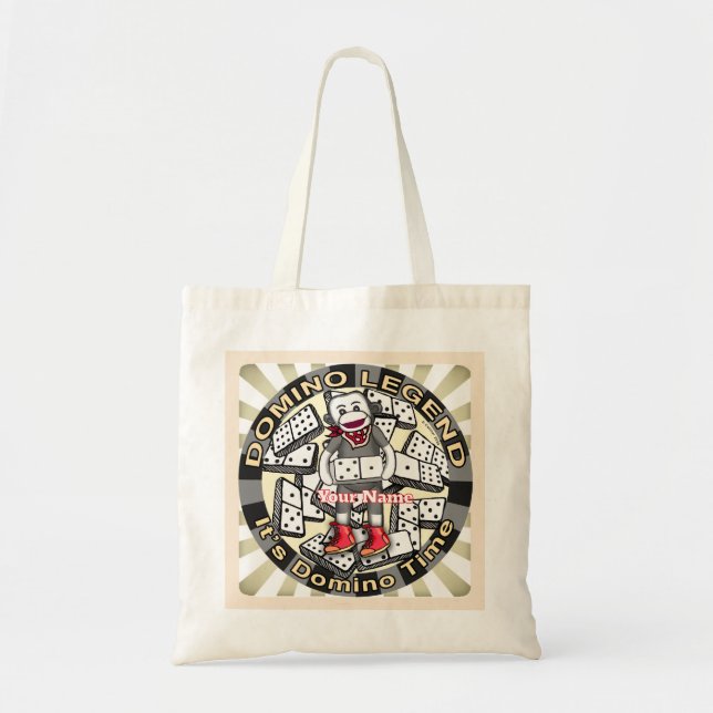 Tote Bag Légende du singe chaussette domino  (Devant)