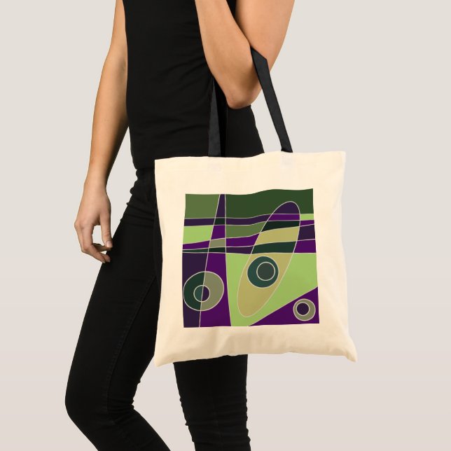 Tote Bag Leggings Abstrait Surf Vert pourpre (Devant (produit))