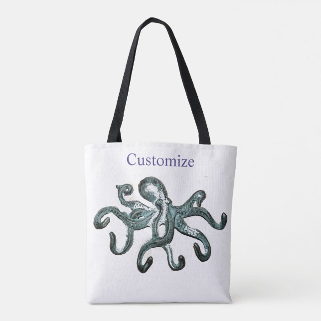 Tote Bag Leggings de Thunder_Cove octopus bleu (Dos)