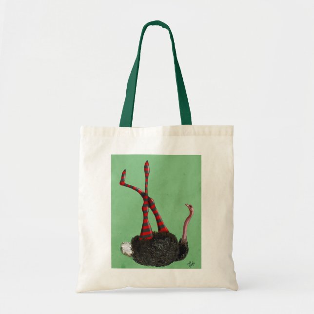 Tote Bag Leggings rayés d'autruche (Devant)