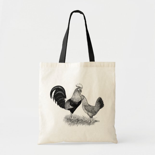 Tote Bag Leghorns Production de poulets Brown (Devant)