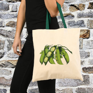 Tote Bag Légumes Anciens ; Haricots de Lima, Aliments de Fe